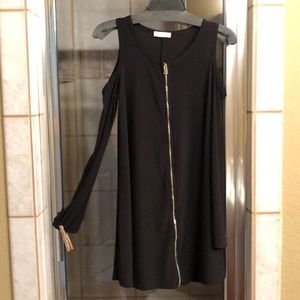 Pinc cold shoulder dress